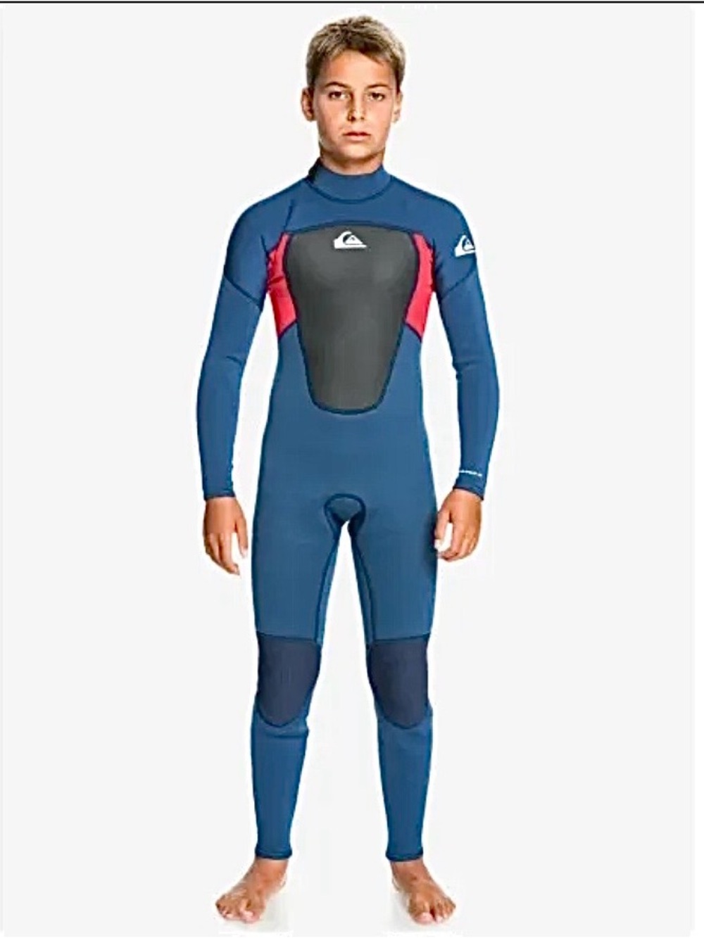 NWOT Quicksilver Prologue 3:2 Full-Body Wetsuit in Navy, Black & Red Size 2B